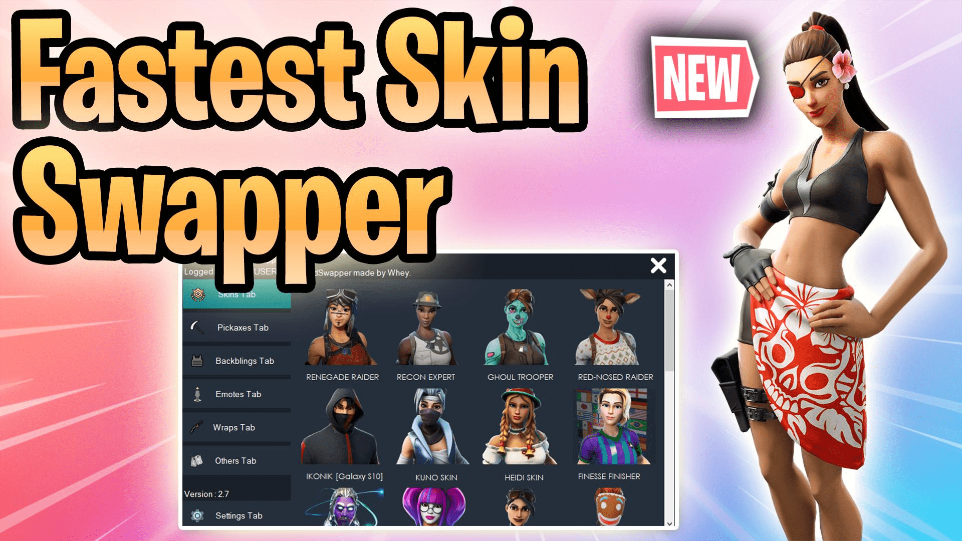 Чит для Fortine — SaturnSwapper / SkinChanger for Fortnite