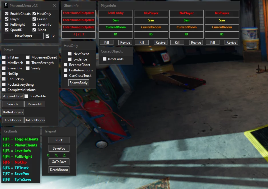 Phasmophobia Чит PhasmoMenu