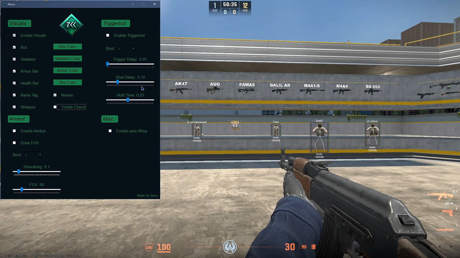 Скачать чит для CS2 ZRK (Бесплатный Cheat) External Скачать чит для CS2 ZRK (Бесплатный Cheat) External
