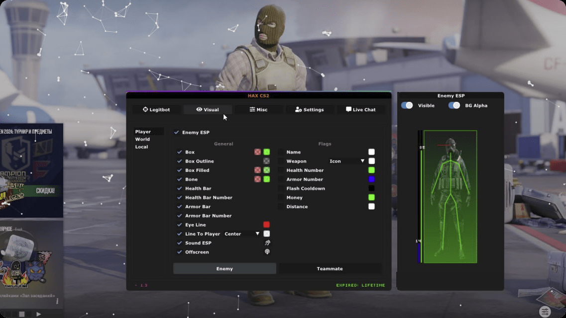 Чит HAXCS2 для CS2 (External) + LegitBot Кряк Чит HAXCS2 для CS2 (External) + LegitBot Кряк
